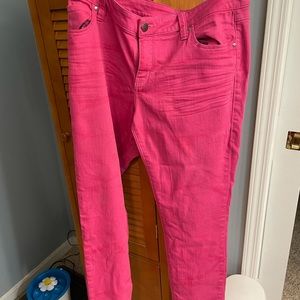 Pink jeans. Like new